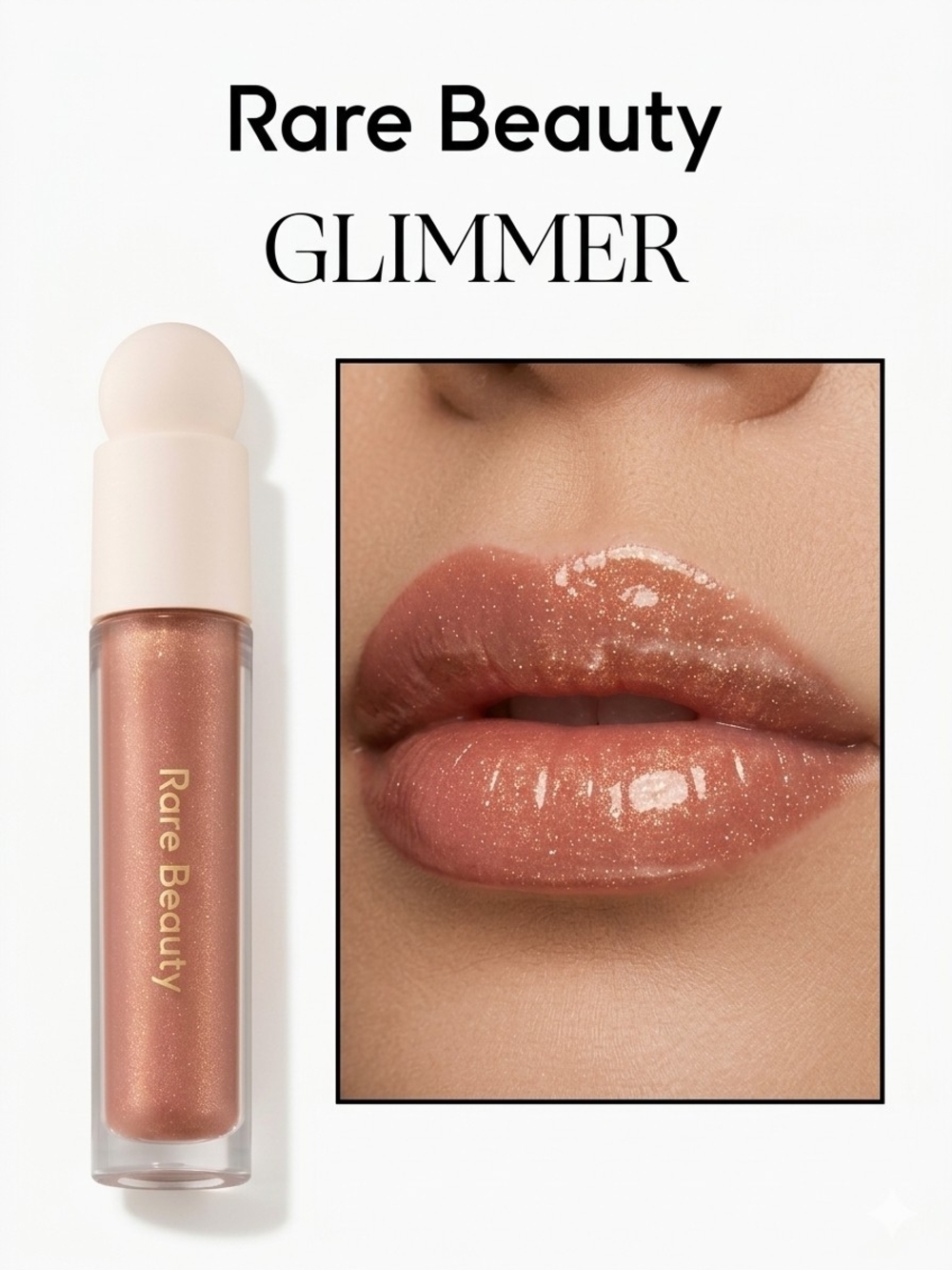 NEW Rare Beauty Positive Light Luminizing Lip Gloss - GLIMMER Full Size